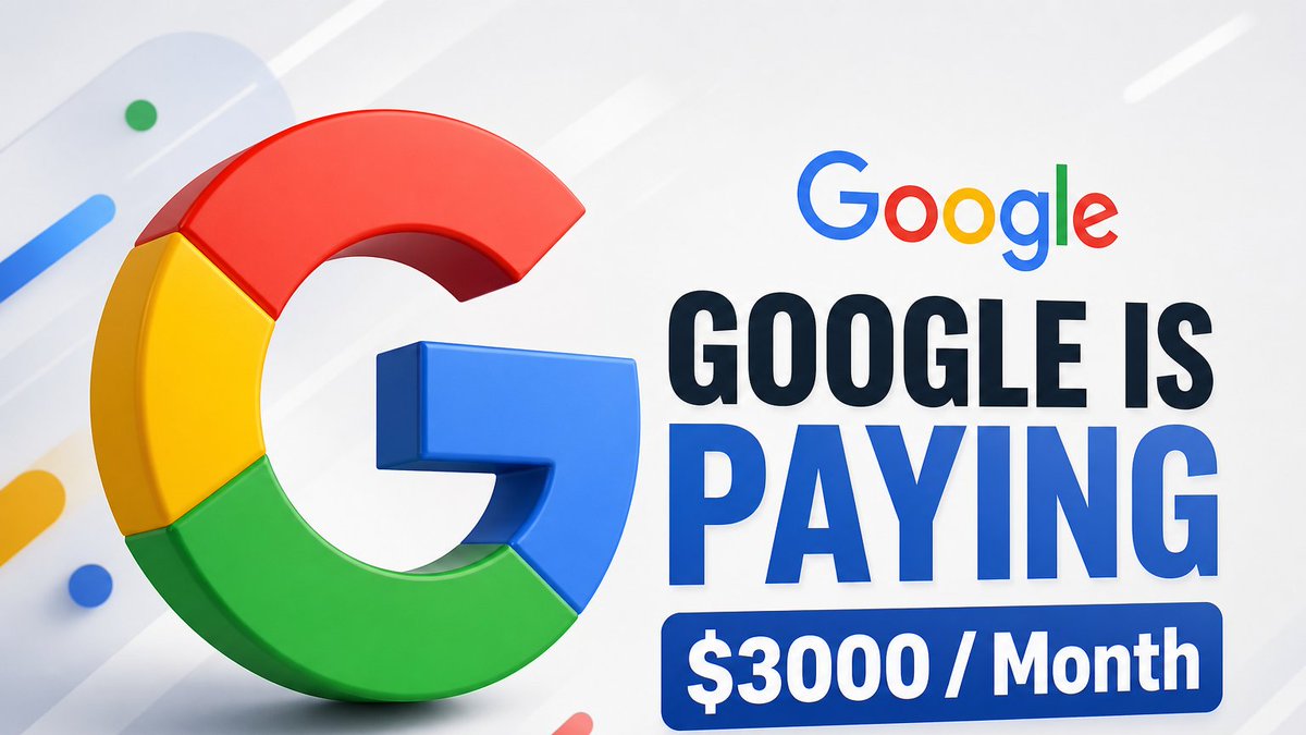 heyfionaai's tweet photo. Earn up to $3,000 monthly with Google—many people haven’t discovered this opportunity yet.

Ready to get started? You just need:
→ Internet access
→ A smartphone or computer
→ 2–3 hours of focused time

Want the free guide? Here’s how:
1. Like
2. Comment “Google”

Follow me and I’ll DM it to you.