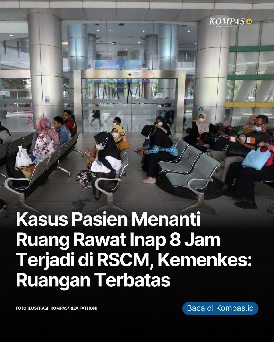 hariankompas's tweet photo. Kementerian Kesehatan secara resmi membenarkan bahwa kasus pasien JKN yang mengeluhkan waktu tunggu ruang rawat inap selama lebih dari delapan jam terjadi di RSUP Cipto Mangunkusumo. Keterbatasan ruangan khusus perawatan pasien menjadi penyebabnya.
#JKN #Kesehatan #AdadiKompas https://t.co/I76QAlvtCT