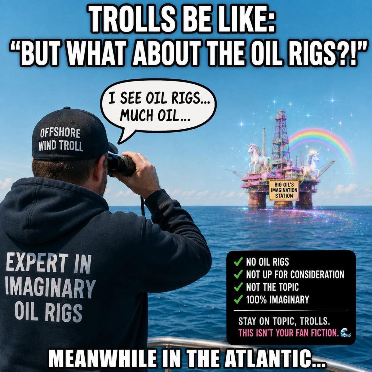 njcoast_protect's tweet photo. Intelligent people with an ounce of common sense know it’s not offshore wind development vs oil rigs. It’s not a binary question. 

There are so many less destructive and less costly ways to generate reliable power than offshore wind. And the OSW industry has been tied to environmental degradation in third world nations, habitat loss wherever, fisheries’ destruction as well as national security concerns. 

But the trolls paid by the astroturf environmental groups consistently rage about oil rigs, climate change and environmental “justice.”
