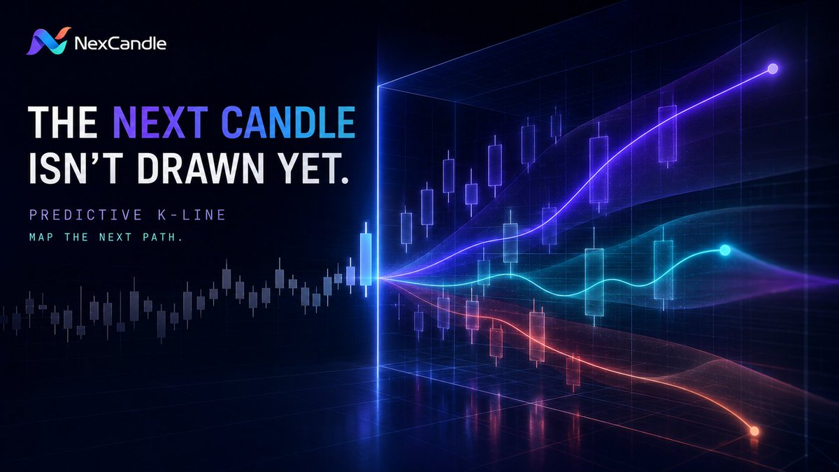 NexCandle1's tweet photo. 2/3 At the center is the Predictive K-Line.

Historical candles stay on the chart, while possible future paths are mapped through AI forecasts, community views, ranges and scenarios.

The next candle isn’t drawn yet — but the market can start pricing it. https://t.co/RTjkO3j0qr