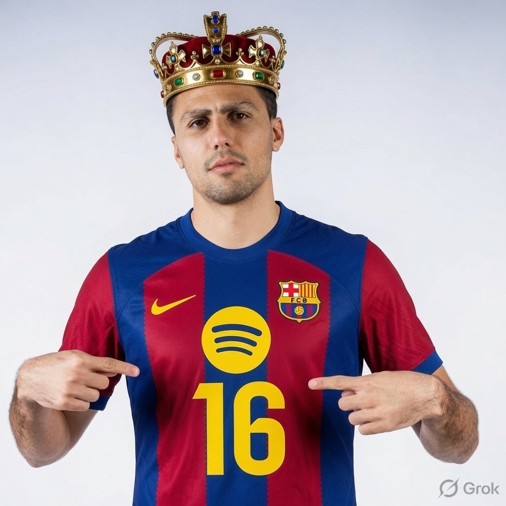 ManLikeEmmanuel's tweet photo. Rodri, ready for Barcelona. https://t.co/ez28gzuER4