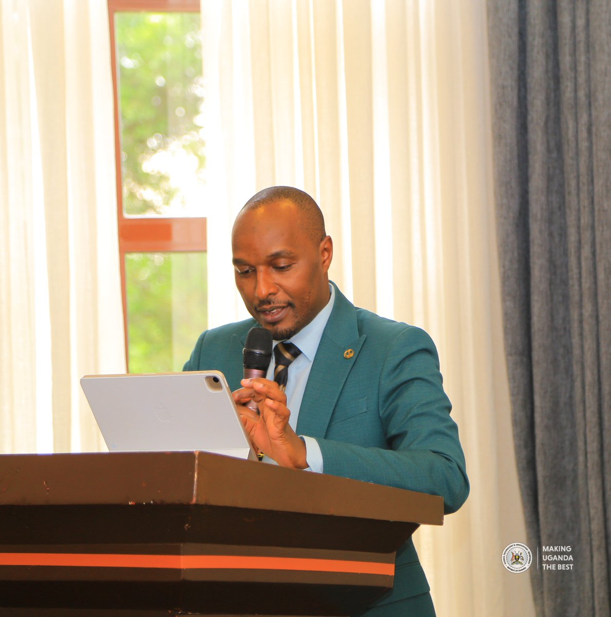 STIsecretariat's tweet photo. The Hon. Minister for Science, Technology and Innovation, Hon. Eng. Jonard Asiimwe Akiiki, has today opened a stakeholder consultative engagement bringing together engineers, university leaders, policy analysts, Government officials, and industry stakeholders to discuss the way forward in building EDiC into a sustainable national engineering centre of excellence.

The engagement is drawing on national and international experiences and expertise to shape EDiC’s institutional, technical, and commercial direction, with particular focus on evidence-based policy, commercialization, quality management and control, industry linkages, and Public-Private Partnerships.

“Engineering is no longer an option. Japan took it personally; its limited land mass pushed it to embrace science, technology, and innovation. There is no developed country that is not industrialized. We need to take engineering personally as a country,” the Hon. Minister emphasized.

He further called for strong systems across Uganda’s STI ecosystem to move innovations beyond ideas and prototypes into manufacturing and commercialization.

“We do not have time. In the next two years, we should be moving to countries such as Malawi and elsewhere, looking for bigger markets for our innovative products,” he said.

The engagement reflects the STI Secretariat’s drive to build a coordinated national engineering ecosystem capable of developing competitive Ugandan products, strengthening industrialization, expanding regional and international markets, and contributing to Uganda’s US$500 billion economy ambition by 2040.

#STIUganda