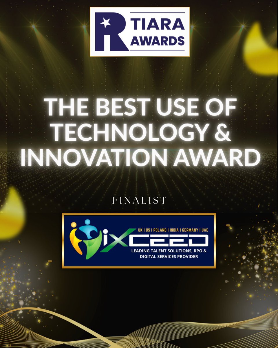 ixceed_s's tweet photo. We're delighted to share that we're finalists for the Best Use of Technology & Innovation Award at the 2026 TIARA Staffing & Talent Solutions Awards Europe. 🚀
#TIARAAwards #TIARA2026 #Technology #Innovation #HRTech #Recruitment #TalentSolutions #iXceed https://t.co/sYxIHaXwWn