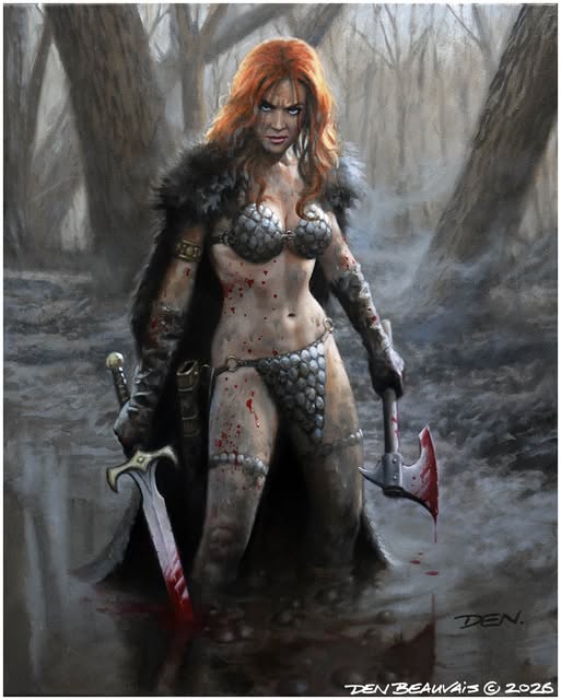 rjoftheisland's tweet photo. Celebrating Sword and Sorcery art. Inspiration for my upcoming graphic novel, #CROMtheDestroyer. #FantasyArt #Conan #CROM #SwordnSorcery #DnD #RedSonja #CROMtheDestroyerAvailable @ https://t.co/dgXucgZ7XE https://t.co/josqDgdvQb