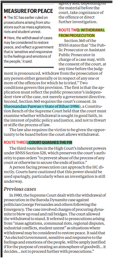 sone_do_mujhe's tweet photo. FIRs can NOT be withdrawn, but protesters can get relief in following 3 ways:
1. Filing of closure report by police
2. Withdrawal from prosecution
3. Quashing of FIR by HC https://t.co/0GitOx1ffc