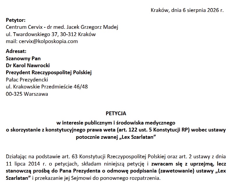 PiotrWitczak_'s tweet photo. Dr n. med. @JacekGMadej wysyła do @NawrockiKn petycje w sprawie @RzeczPacjenta 

"Działanie RPP stanowiło świadomą i celową zemstę urzędniczą, podjętą z premedytacją w celu całkowitego zniszczenia mojej reputacji zawodowej i dobrego imienia. Skala tego czynu jest tak rażąca, że sprawa ta skutkuje skierowaniem przeze mnie stosownego zawiadomienia do Prokuratury na podstawie art. 231 K.k., wytoczeniem powództwa cywilnego o ochronę dóbr osobistych i zadośćuczynienie przeciwko Skarbowi Państwa, a także złożeniem oficjalnej skargi na rażące naruszenie przepisów RODO do Prezesa Urzędu Ochrony Danych Osobowych"
https://t.co/BCUYwdIdfe