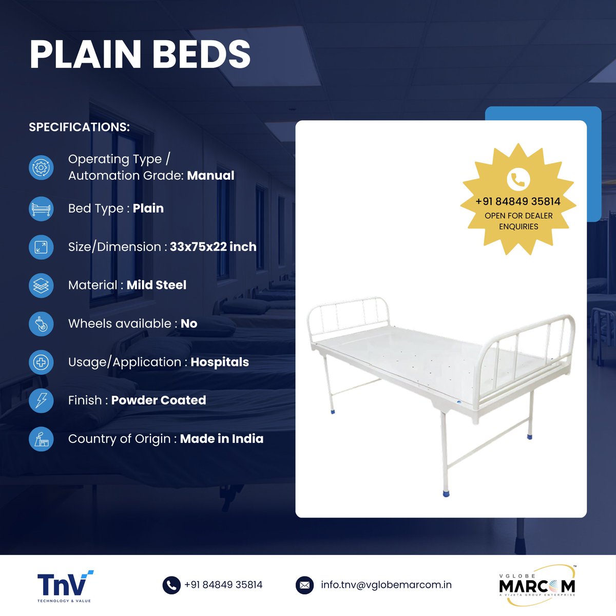 prasadshree11's tweet photo. Latest at VGlobe MarCom-

Plain &amp; Hospital Pediatric Beds - built for reliable support, patient comfort &amp; everyday durability.

🔹 Durable mild steel construction 
🔹 Powder-coated finish 
🔹 Ideal for hospitals, general &amp; pediatric wards
+91 84849 35814 | https://t.co/XXpcOnC7y6 https://t.co/HYK1bLGPck