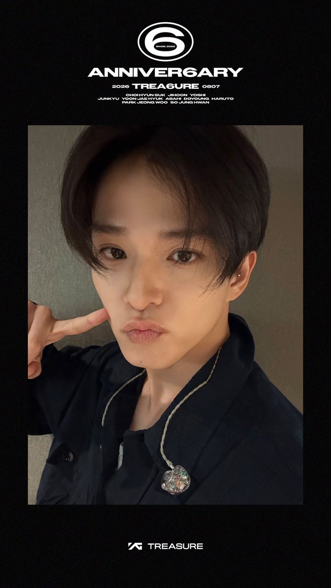 asahiflare's tweet photo. asahi for treasure 6th anniversary 2026 collectible badge 💎 #아사히 https://t.co/9TOFyPuOfj