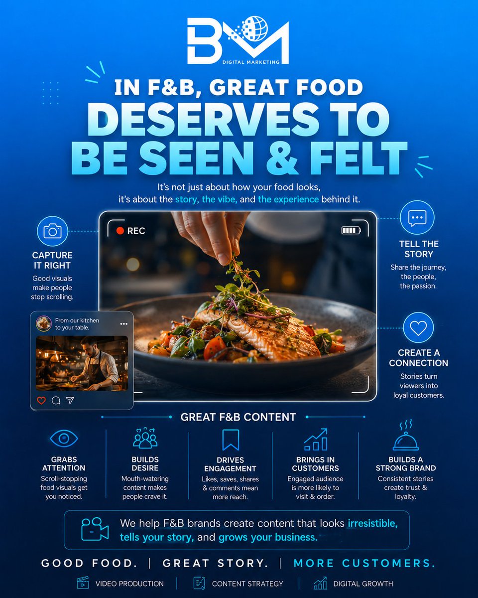 bmmarketinguae's tweet photo. F&B business deserves to be seen 👍
.
.
we are a full-service agency, we are BM Digital Marketing that provides:
✅ Social Media Marketing & whatsapp marketing
✅ Content Creation
✅ Lead Generation Campaigns
✅ Google Ads (PPC)
✅ Branding & Design
✅ SEO Services

Contact Us
BM Digital Marketing Agency in Dubai.
Mobile / WhatsApp: +971 55 488 7801
Website: https://t.co/FW8EOnrLxt

Email: info@bmmarketing.ae

Address: Concord Tower, Office No. 44, 9th Floor, Al Sufouh – Dubai Media City – Dubai – UAE 📍

✨ Your growth starts with one click — let’s build something powerful together. ✨

#BMMarketing #DubaiBusiness #DubaiMarketingAgency #DigitalMarketingDubai #socialmediaagency