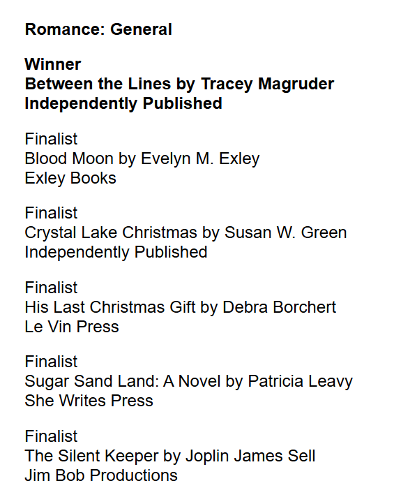randy_magruder's tweet photo. Couldn't be more proud of my wife for winning The 2026 American Fiction Awards for Romance! @traceyreads https://t.co/4iKpehGFEj