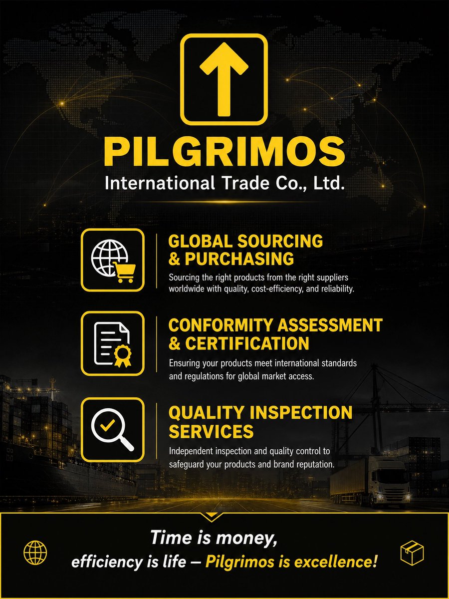 Pilgrimos_Co's tweet photo. 🇨🇳🌍 Your gateway to China sourcing.

Pilgrimos connects global businesses with trusted manufacturers through sourcing, quality inspection, and international certification support.

Efficiency. Reliability. Excellence.

🔗 https://t.co/WDWpR4vs28

#ChinaBusiness #ChinaSourcing https://t.co/rJdzh8nbhg