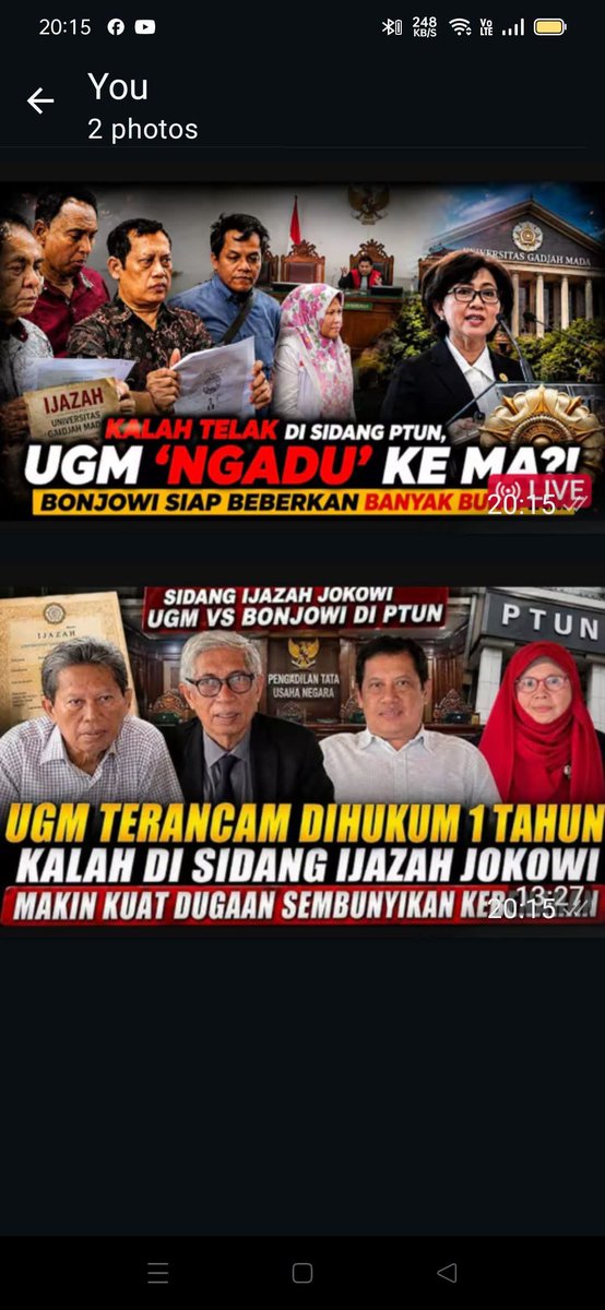 PngAdilnR4kyt's tweet photo. UGM TERANCAM DIHUKUM 1 TAHUN JIKA BERUSAHA SEMBUNYIKAN DAN TIDAK MEMBUKA KE PUBLIK DOKUMEN IJAZAH JOKOWI

UGM KALAH TELAK DISIDANG IJAZAH JOKOWI MAU NGADU KEMANA LAGI....‼️

#GantiTotalRezimPrabowo
#GantiTotalRezimPrabowo
🆘🆗 https://t.co/OcJyLdBJr4