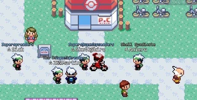 Pirat_Nation's tweet photo. A fan-made project called Green Trainers Online is turning Pokémon Emerald into an online multiplayer game.

It runs directly in a web browser with no emulator needed. 
To stay legal, Players use their own Pokémon Emerald ROM.

Recent updates include:
- Guilds
- Custom quest system
- In-game character customization
- Real-time trading and trade evolutions
- Friends, private messaging, and global chat
- Auto-save, server-synced time, and other quality-of-life improvements