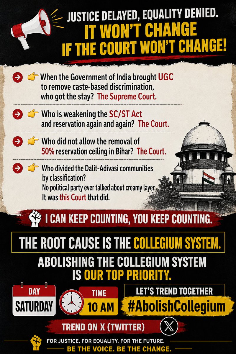 TheBlueSky06's tweet photo. Thank you, Honʼble MP Menaka Guruswamy ji, for speaking out against the Collegium System.

Guys, tomorrow at 10:00 AM, let’s make #AbolishCollegium trend on X. Join us and make your voice heard! https://t.co/O7bCRUaAwY