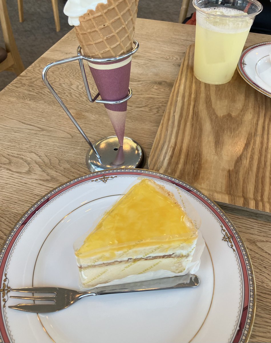 ebiko_'s tweet photo. 昨日は帰りに国際会議場内のバッケンモーツアルトカフェへ。ドリンクとケーキにするつもりがどうしてもソフトクリームを食べたかった。砂谷牧場のミルク🍦美味しかった！ https://t.co/usTJ1MtUlR