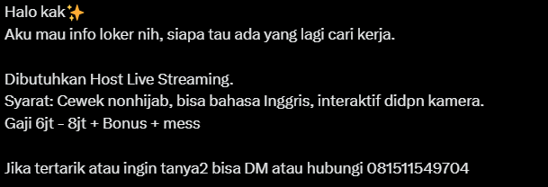 inkandian's tweet photo. bahkan di reply-nya ada yang menawarkan lkr beneran. mungkin dia tau mana yang dd beneran mana yang ddmit cukup usia untuk mulai bekerja. semangat, abang. :] https://t.co/srYRqJGcmX