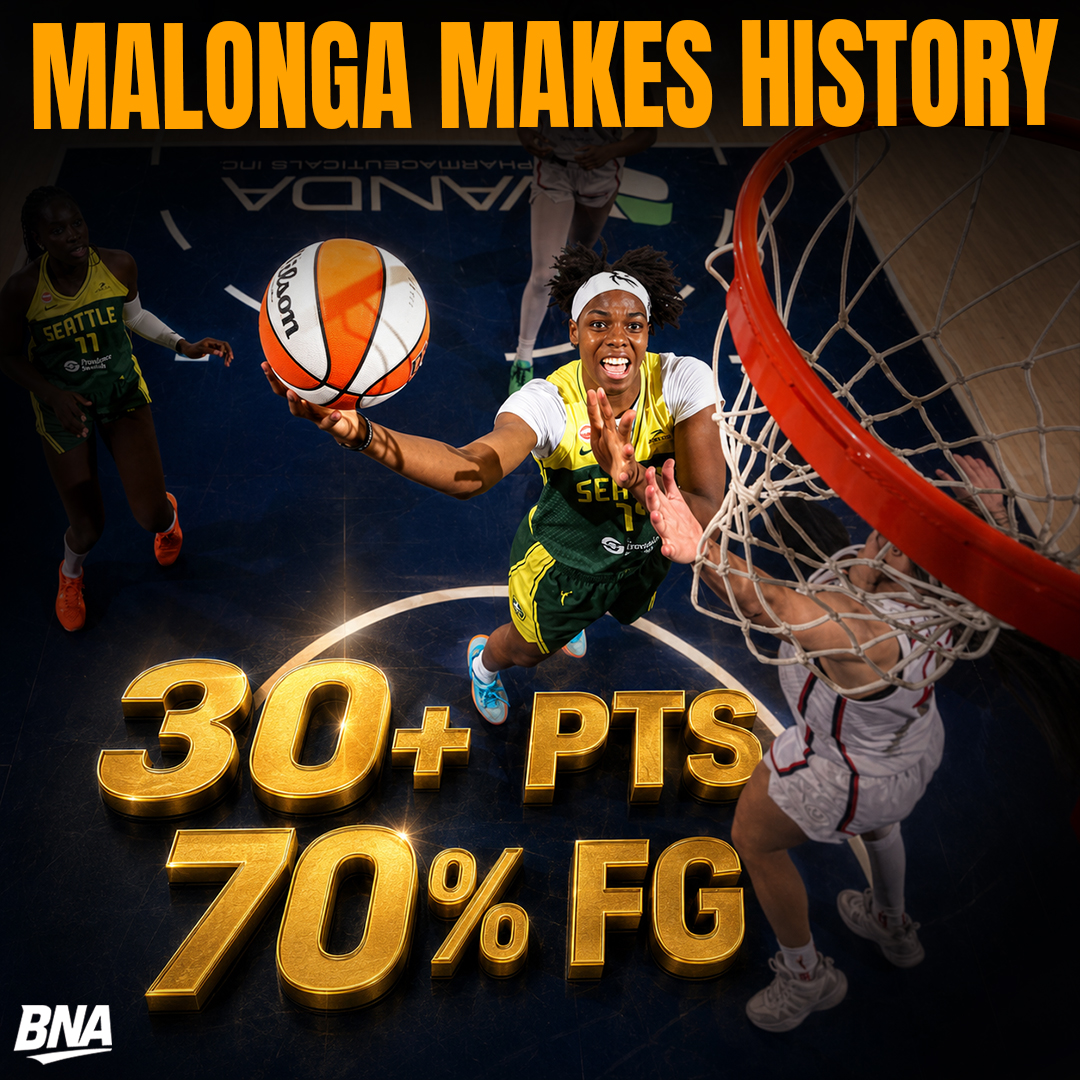 AusBballnews's tweet photo. Dominique Malonga continues to make WNBA history. 🌟

The rising star is now the youngest player ever to score 30+ points while shooting at least 70 per cent from the field in a single WNBA game. 👏

#dominiquemalonga #wnba #sports #hoops #basketball #bna https://t.co/vCUArNIDNF