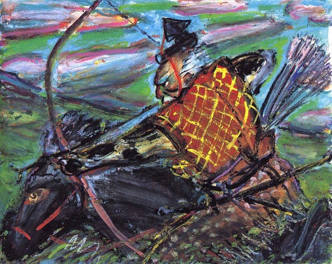 taesdawn26's tweet photo. akira kurosawa's hand-painted storyboards for RAN. he spent an entire decade painting every shot he had planned for this movie https://t.co/g5PsbYPbom