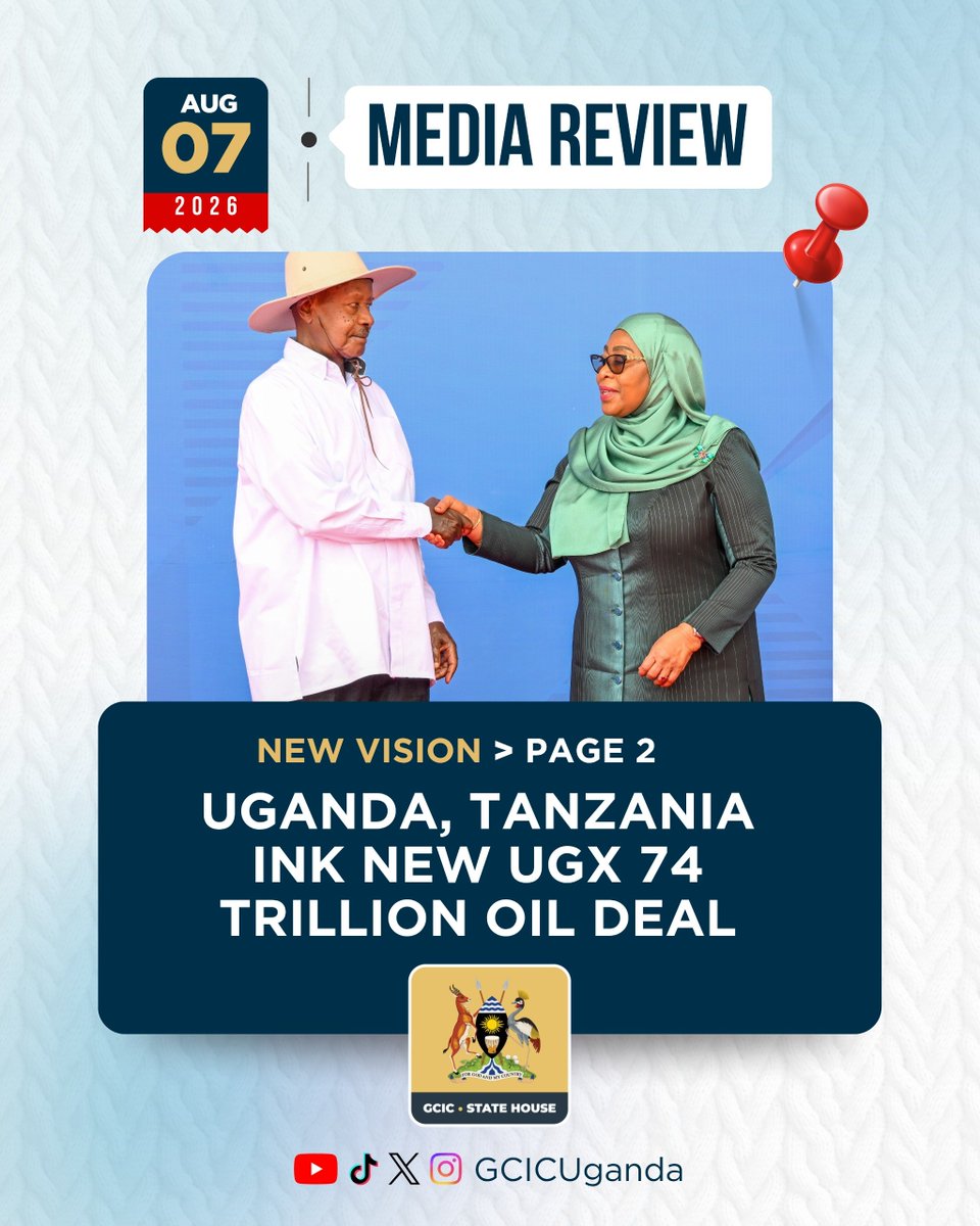 GovUganda's tweet photo. Uganda is taking a strategic step towards strengthening energy security with a new regional fuel import corridor through Tanzania, enhancing supply resilience and supporting long-term economic growth.
#OpenGovUg https://t.co/fWLjhZHyuH