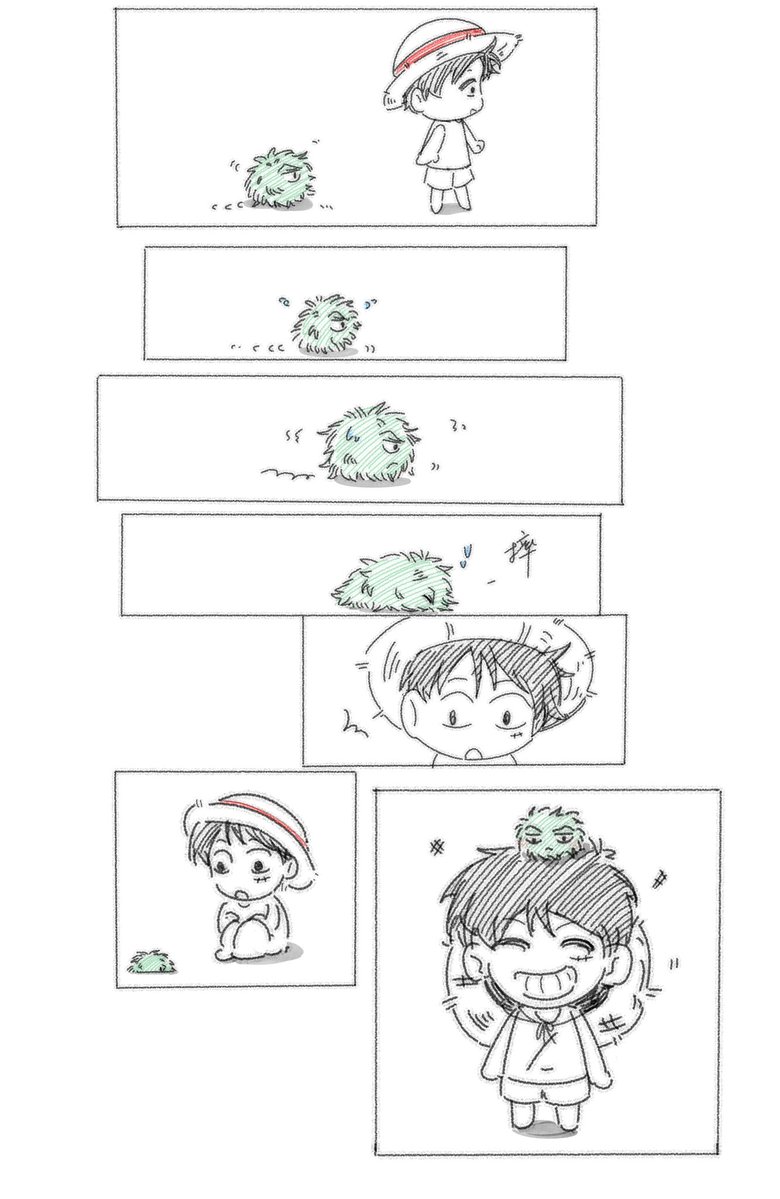 ZoeLeeeeaf's tweet photo. "坐在我的脑袋上吧！😆"
⚔️👒#zolu #ゾロル https://t.co/yeIBe6VxXu