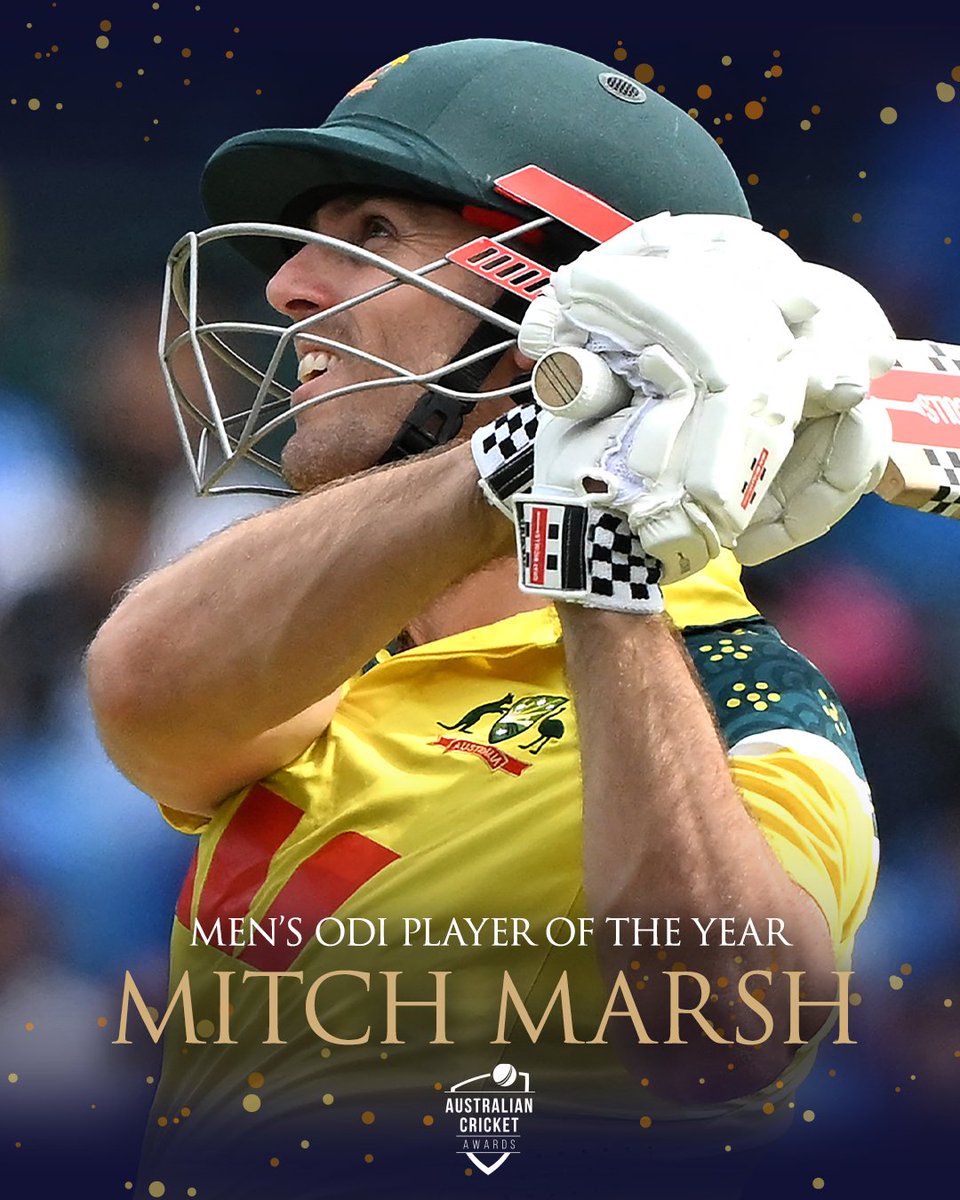 CricketAus's tweet photo. Back-to-back 👑

Travis Head wins his second straight Allan Border Medal, with Mitchell Starc, Mitch Marsh and Tim David winning the Test, ODI and T20I Men's Players of the Year. https://t.co/G9OC0daUCd