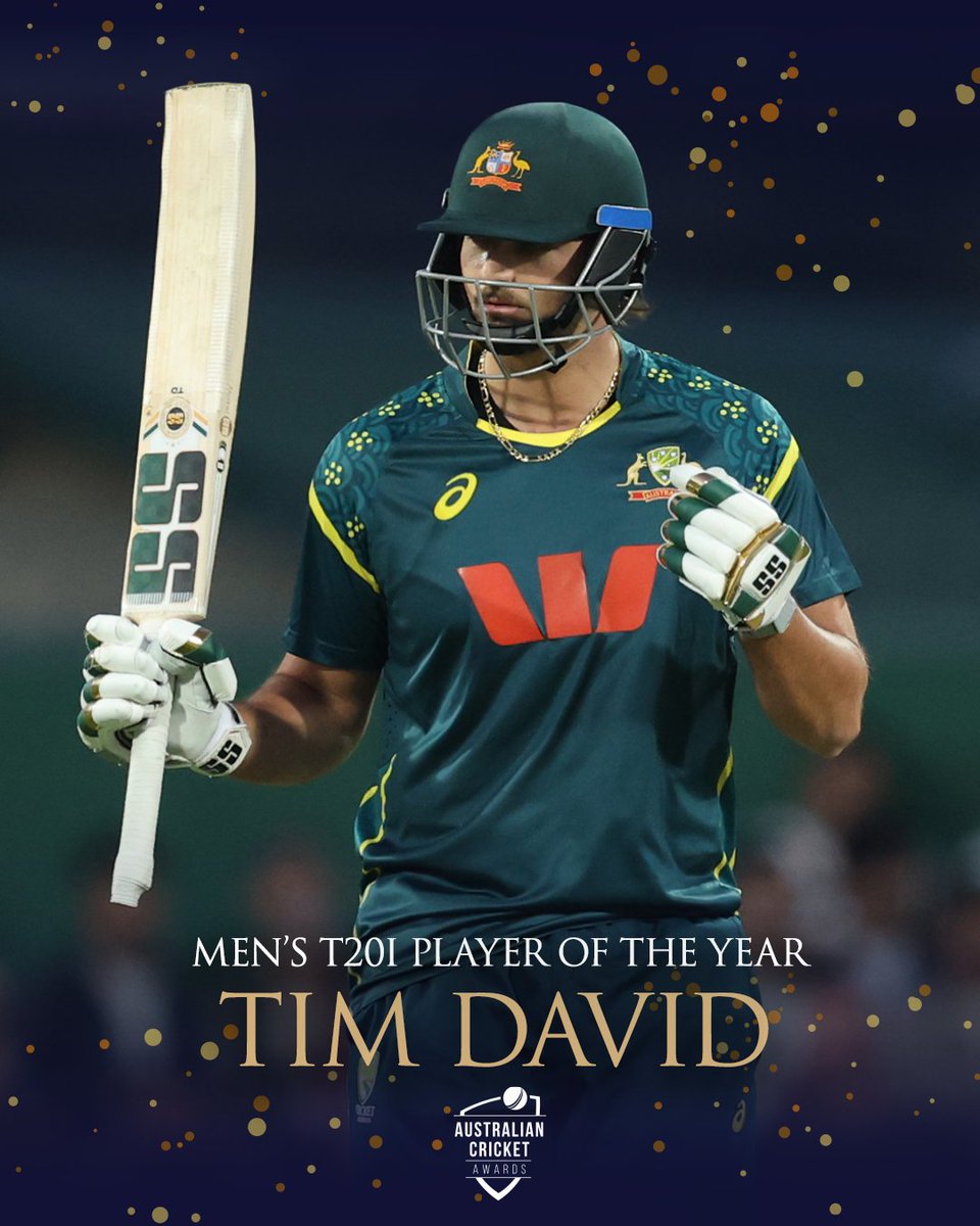 CricketAus's tweet photo. Back-to-back 👑

Travis Head wins his second straight Allan Border Medal, with Mitchell Starc, Mitch Marsh and Tim David winning the Test, ODI and T20I Men's Players of the Year. https://t.co/G9OC0daUCd