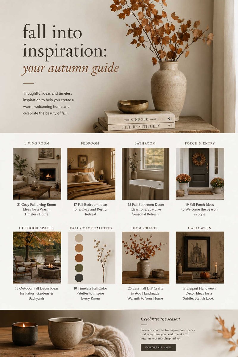 jo_artbyjwp's tweet photo. Fall into inspiration with this autumn guide featuring decorating ideas and DIY/craft guides that embrace the organic spirit of the season
https://t.co/Yqe7NJA81L
#AutumnVibes #homedecor #decoration #decor #decoratingideas https://t.co/mxTjjymvfJ
