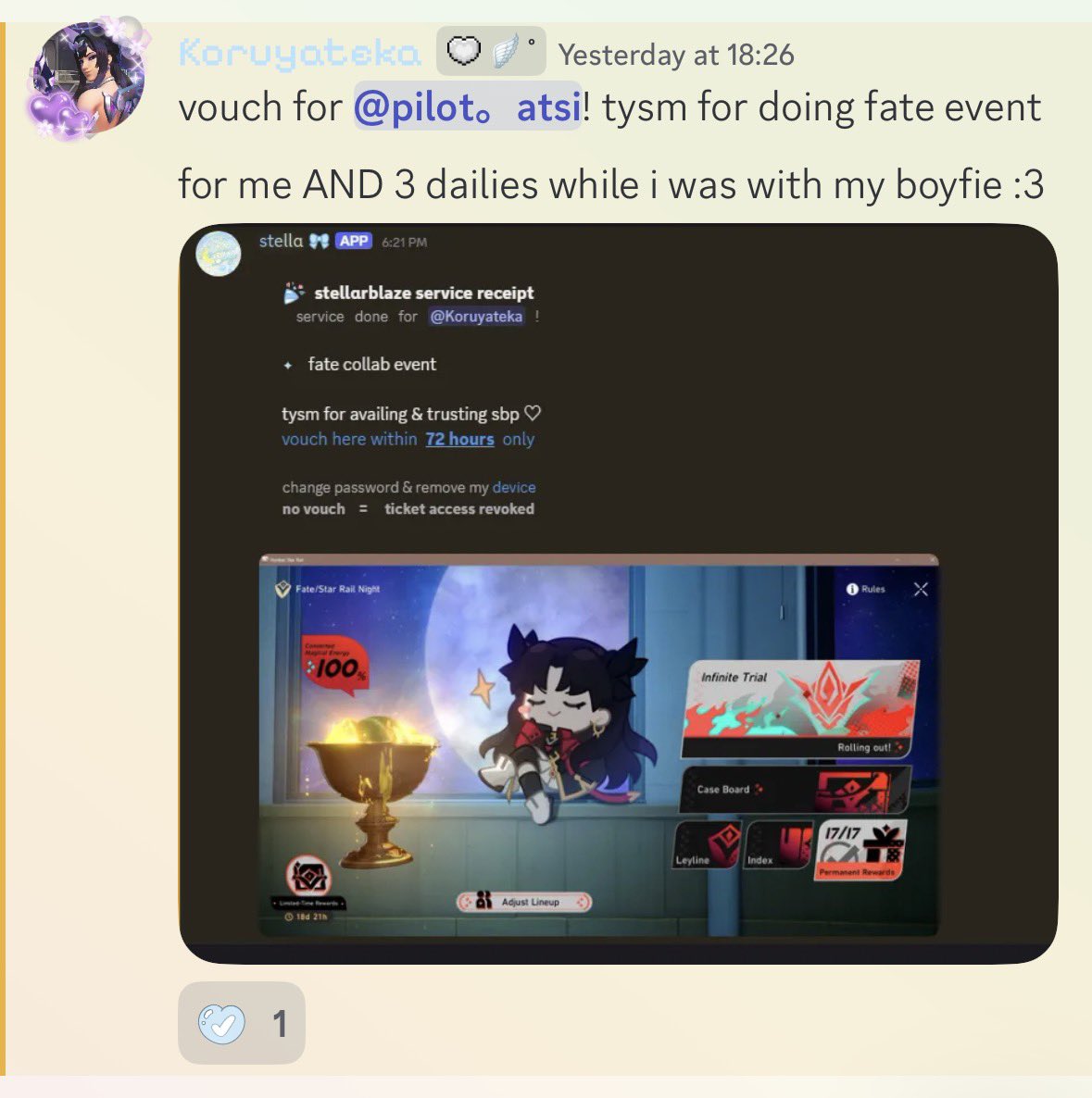 sokopilot's tweet photo. vouch 48⠀୨୧⠀pαid srvc
꒰  hsr fate collab event + 3 day maintenance ! https://t.co/ZNHGRRIgPL