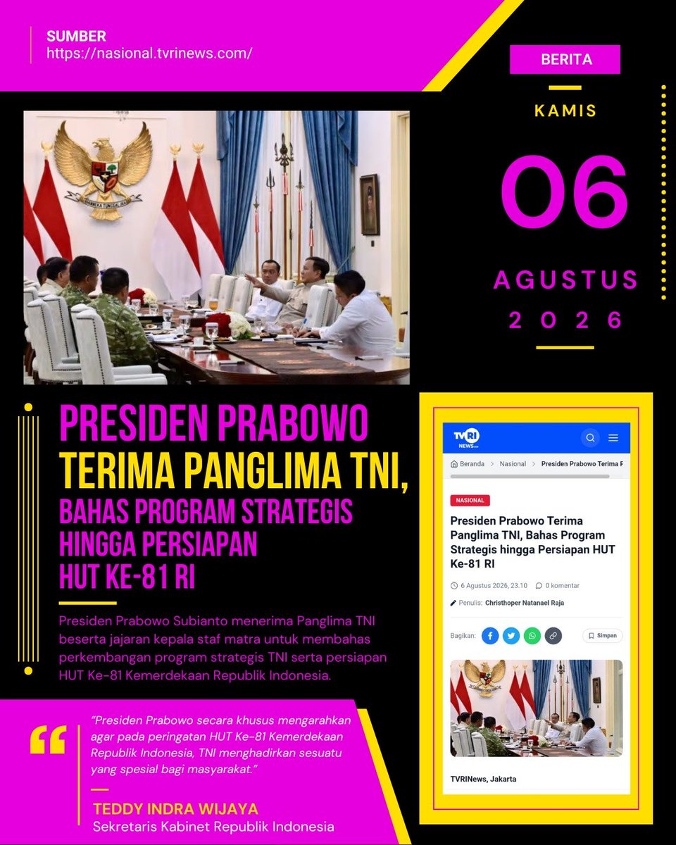 VOxsaa's tweet photo. Kolaborasi kuat TNI dan seluruh komponen bangsa menjadi kekuatan pokok mewujudkan daya tahan nasional yang kuat dan berwibawa.
Ribuan Titik KePelosok https://t.co/g1mWfwnzWR