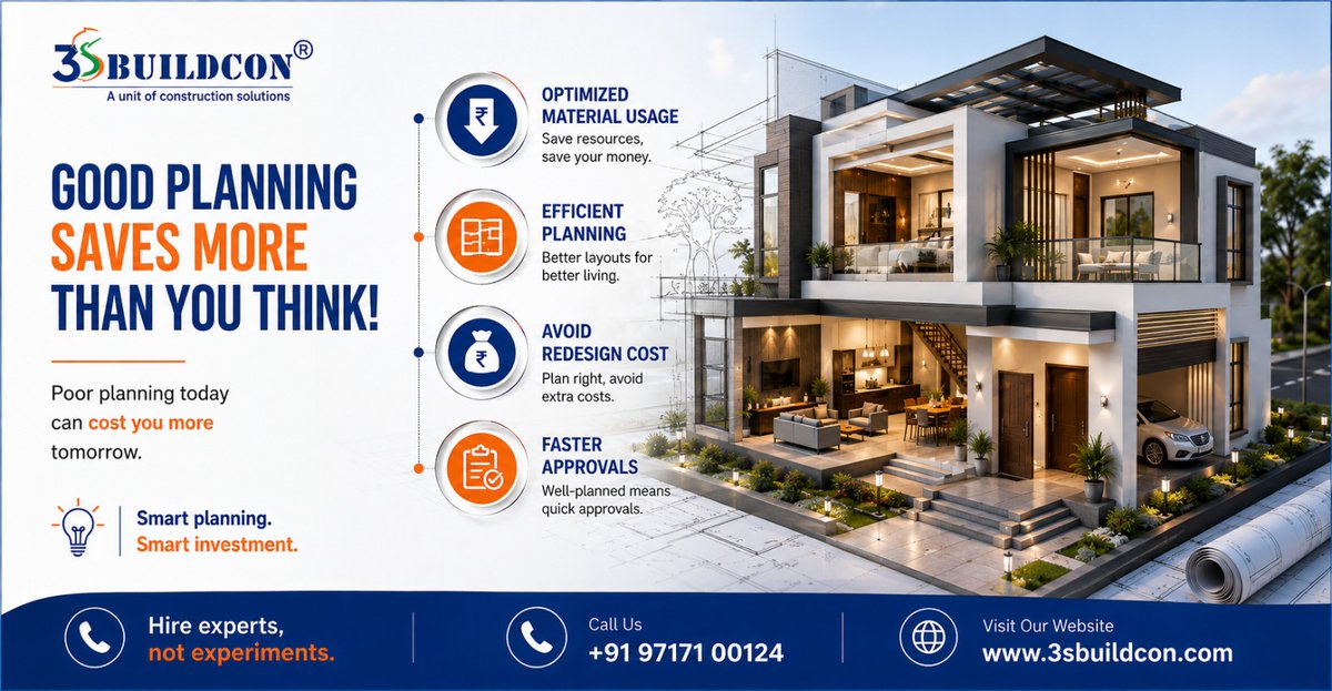 3sbuildcon's tweet photo. 🏡 Smart Planning. Bigger Savings.

Good planning is the foundation of every successful home. Save on materials, avoid costly redesigns, enjoy faster approvals, and build with confidence.

📞 +91 97171 00124
🌐 https://t.co/tQPMrI7lMY
#3SBuildcon #SmartConstruction #DreamHome https://t.co/IQga9WA5zM