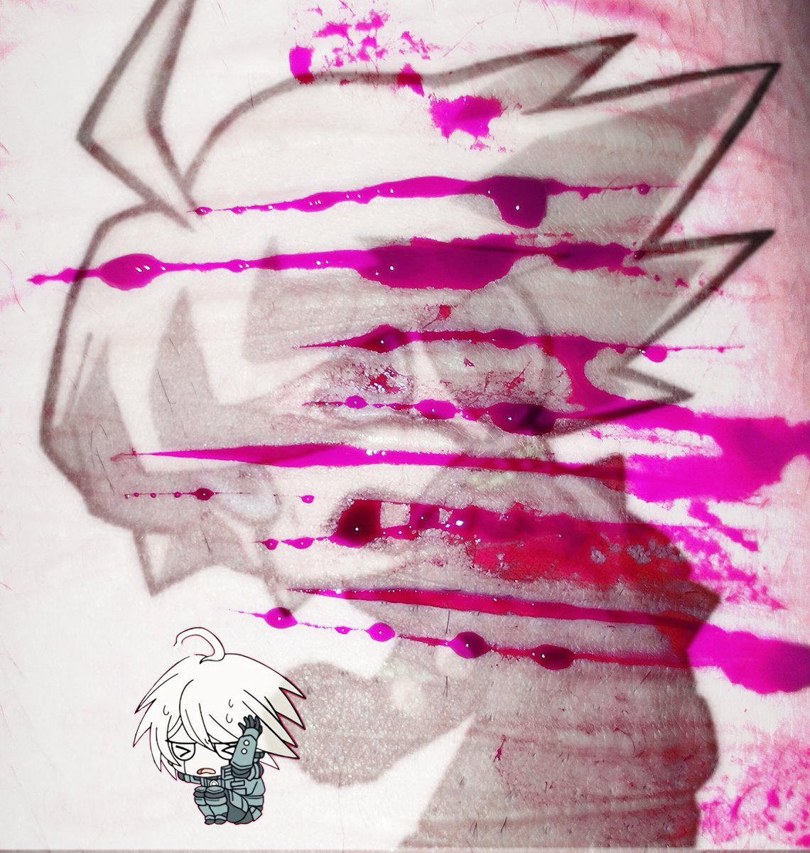 kurocryy's tweet photo. kiibo <3

All fake, fake blood danganronpa sfx makeup ai generated 

#ouchietwt #styrotwt #shedtwt #988twt #slittwt https://t.co/PxQH8Ne6nk