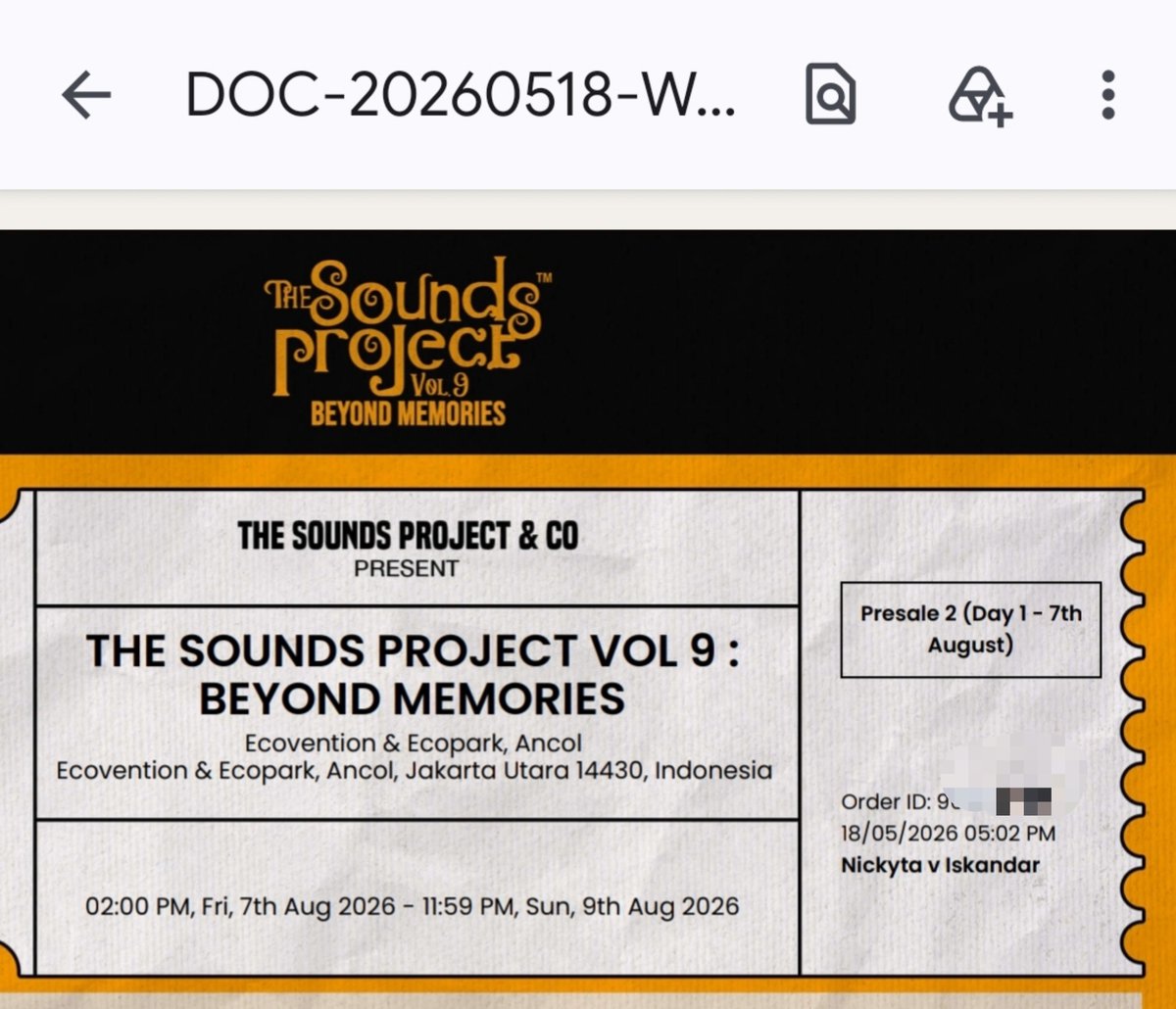 bukanpartdua's tweet photo. wts 2 tiket tsp (the sounds project) day 1, 150k per tiket https://t.co/dINAcesfPQ