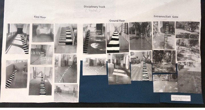 virbhadranath's tweet photo. @mygovindia @narendramodi Disciplinary Track - Path essential for maintaining Discipline for school children in the form of Zebra -  crossing with black and white strips throuout in school from entrance to Exit। Helps to follow disciline in any school ।#JanBhagidari #ViksitBharat https://t.co/Q4mKfy5esH