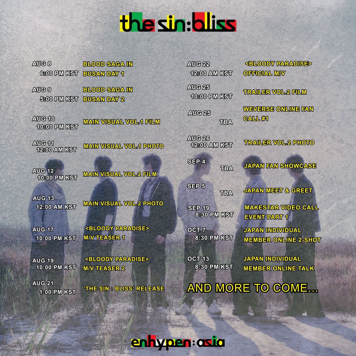 ridetosolarr's tweet photo. en terakhir on tanggal 4 agustus dan sampai skrg mereka blm ada on dan interaksi apapun lg ke engene :( mana bsk mereka bakal mulai konser lg di busan dan itu masuk ke dalam jadwal comeback the sin: bliss which is bakal ada hal atau sesuatu untuk spoiler di cb kali ini…. hope everything is going well and they are kept safe from bad and harmful things T___T