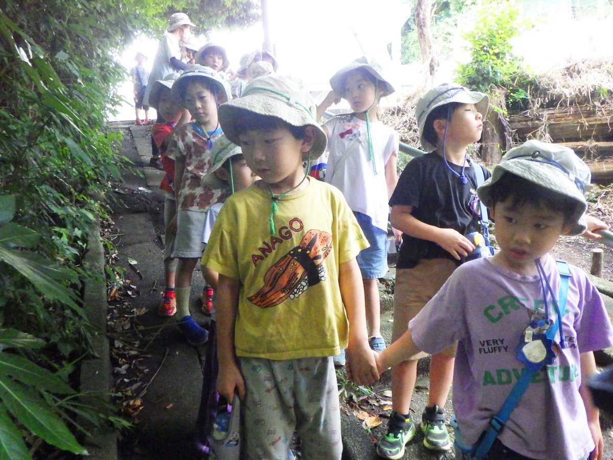 sizenkinder's tweet photo. 今日は「道草をくう」一日🚶‍♂️🍃
夏をテーマに歩いていると
🤔なんでゴミを捨てちゃうんだろう？
🎾テニスって面白そう！
🌳公園で遊んでみよう！
目的地へ急ぐのではなく、
「これなんだろう？」
「見てみたい！」
「触ってみたい！」
そんな子どもたちの気持ちを大切にしながら、ゆっくり歩きました✨ https://t.co/2WFKnkcLfB
