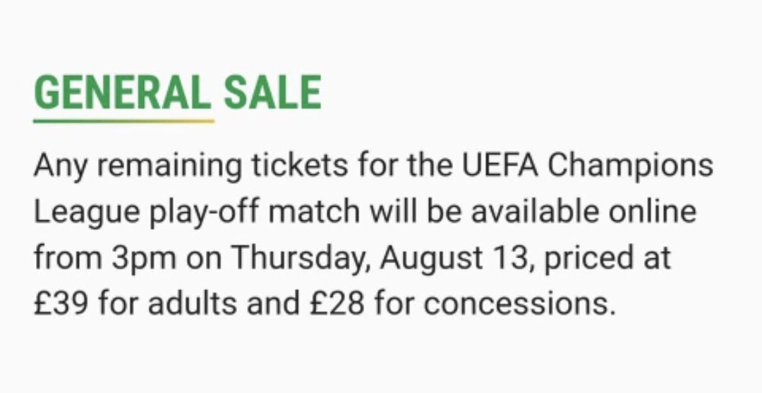 ScottMu67423612's tweet photo. Celtic really are so far out of touch these days with ticket pricing. This will probably be sub 50k in attendance for arguably the most important match of their season.

Meanwhile Motherwell is £22/£7 &amp;
Hibs £20/£5.

It's high time Celtic got this sorted, it's not good enough! https://t.co/8XBiJKTNfh