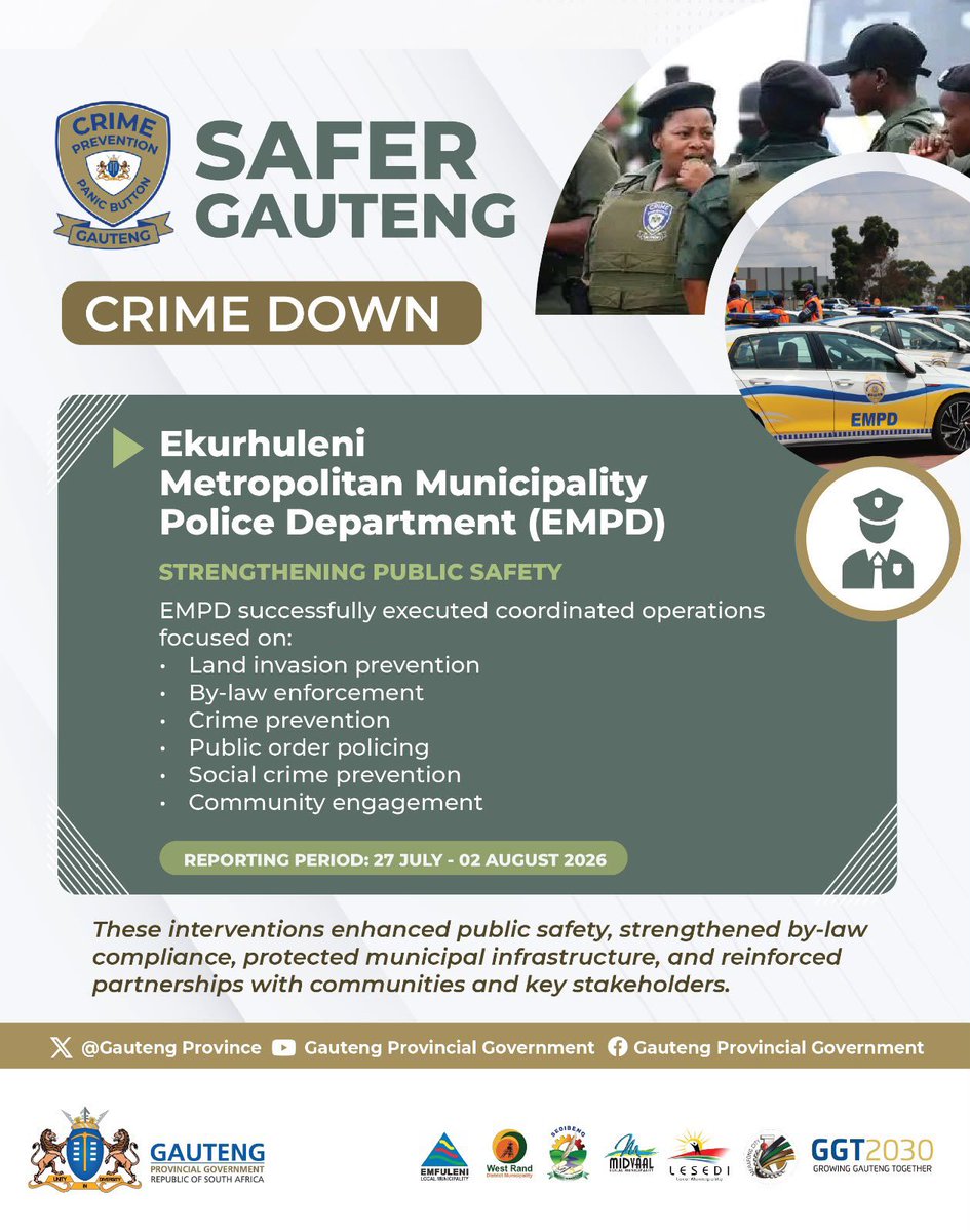 JacobMamaboloSA's tweet photo. #SaferGauteng https://t.co/q9TkPBbnoi