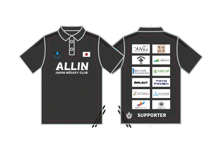 ALLINMOLKKY's tweet photo. 【クラファン リターン紹介⑦🔥】

👕30,000円
ALLINユニフォームのレプリカをお届け！
世界大会で選手が着用するものと同モデル🇫🇮
ALLINを“着て”一緒に戦ってください。
#モルック https://t.co/SeprHpvIbo