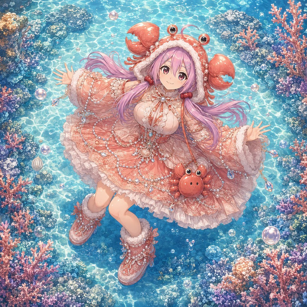 hikaridoujinn's tweet photo. megumixさん(@tarotaro_mgm)、Coral Crabを従姉のねこちゃんでお借りしました(*´ω`*)
今回も衣装ありがとうございます(*^^*)♪
#MegumixCollection
#AICostumeCreator
#AIイラスト
#AIイラスト好きさんとつながりたい https://t.co/uJ0Tce21v1