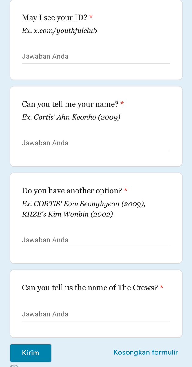 youthfulclub's tweet photo. selamat siang semuanya asmin bawakan kisi-kisi untuk nanti malem, jangan lupa dicatat ya!! nanti untuk male dan female dipisah ya link nya, buat update taken list boleh cek tweet dibawah ini oke? jangan lupa jam nya 19.30 malam ini loh yaaa see you!!! https://t.co/ZtVvUtGfNq