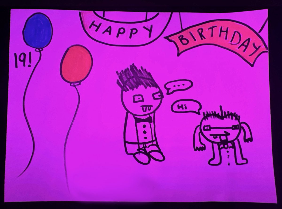 oompyss's tweet photo. happy birthday! @OfficialBonis.... buttnuttis loves you too.................. 💜 https://t.co/wJOe8RHwcw