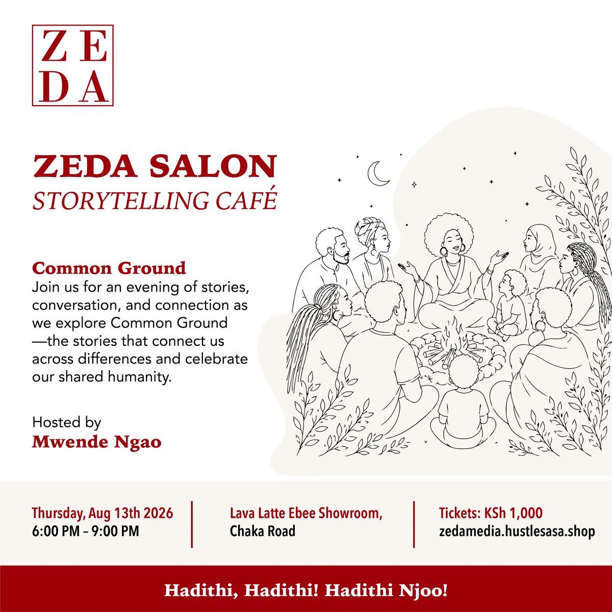 ZedaMedia's tweet photo. We're delighted to introduce Zeda Salon, a contemporary storytelling salon where stories, ideas, and people meet.
Hosted by @mwendesusu our inaugural gathering, Firsts, invites us to reflect on the moments that shaped who we are!

Tickets are Ksh 1000
https://t.co/4eelzTiJVz https://t.co/jDp8OckexD