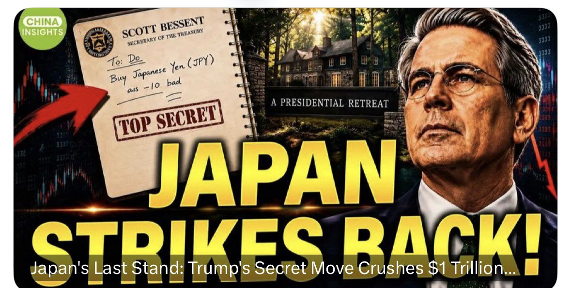 QMJGAEBS's tweet photo. 日本の「最後の抵抗」：トランプ氏の極秘の一手が、数兆ドル規模の円売りポジションを粉砕 https://t.co/WGU9sFBu3w