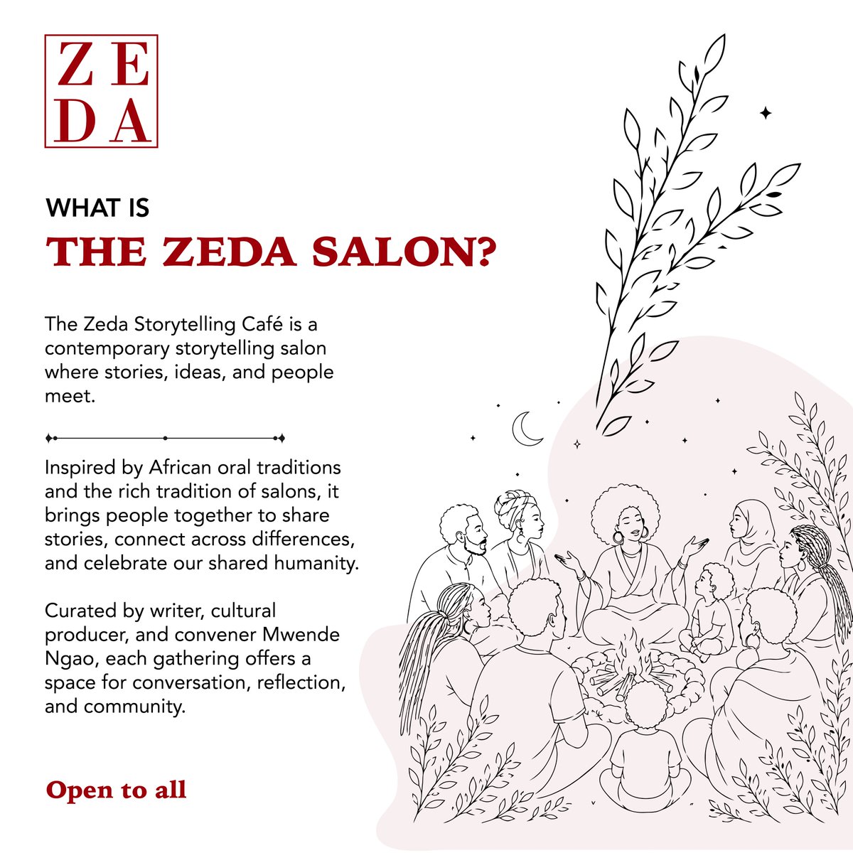 ZedaMedia's tweet photo. We're delighted to introduce Zeda Salon, a contemporary storytelling salon where stories, ideas, and people meet.
Hosted by @mwendesusu our inaugural gathering, Firsts, invites us to reflect on the moments that shaped who we are!

Tickets are Ksh 1000
https://t.co/4eelzTiJVz https://t.co/jDp8OckexD