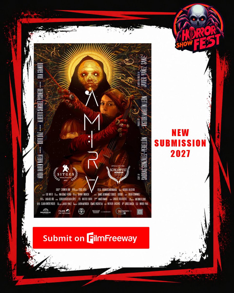 HorrorShowfest's tweet photo. OPEN CALL, SUBMIT YOUR FILM: https://t.co/WKeB6jJ1Qu #filmfestival #horror #corto #lungometraggio #cortohorror #cinemaindipendente #shortfilm #horrormovie #opencall #FilmFreeway #indiehorror #indiemovie #horrorshort #shorthorror #horrorfeature #horrorfan https://t.co/GWr1PL2DQA