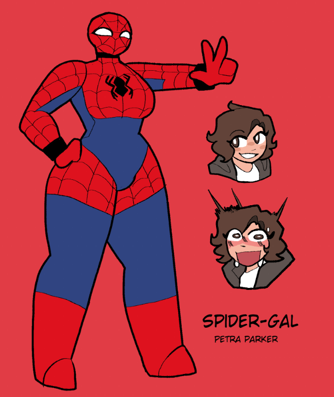 DoeTheBro1's tweet photo. Trans-Fem Spiderman AU that has been cooking in my brain https://t.co/tfETKz8tGU