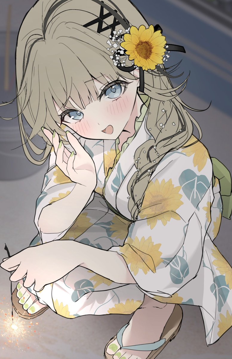 oekakineneko's tweet photo. 💐浴衣リサちゃん🌻 https://t.co/5DUCDavVTR