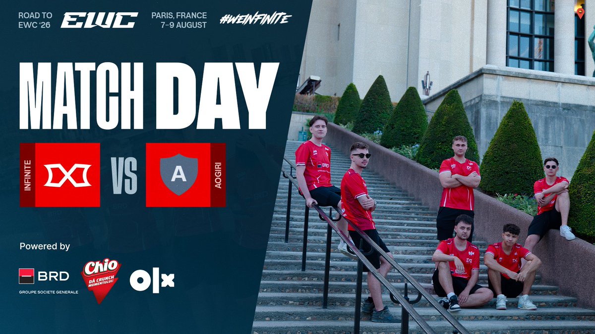 infiniteggro's tweet photo. The @EWC_EN LCQ journey starts in 1h 🇫🇷🔥
We're kicking off our Group 5 run against AOGIRI

Join the stream at 12:00 EEST and support us live ❤️
📺 https://t.co/ma6rSAxTUE
#WeINFINITE https://t.co/sp3N2qw4QZ