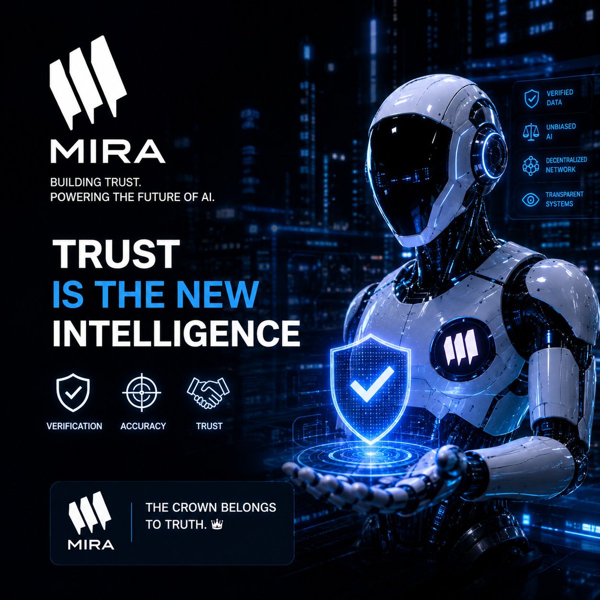 RaphaelEvans00's tweet photo. The next era of AI won't be won by noise.
It will be won by trust.
Mira is building where truth, verification, and accuracy come first.
The future starts with trust. 👑
#BuildOnMira https://t.co/sjWsu1ionC