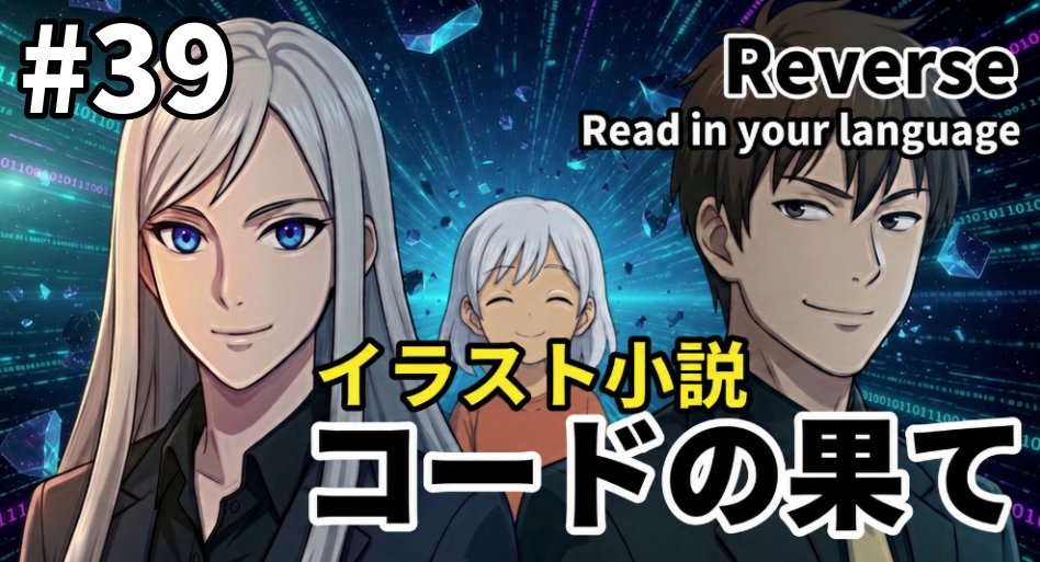 meisan007's tweet photo. イラスト小説『コードの果て』第6章　Reverse
第39話「ゼロとの出会い」を公開しました！

note版：https://t.co/YwVa5YgOkF

小説家になろう版：https://t.co/6j6kUckDJZ

#コードの果て https://t.co/rz5Oja9rBK